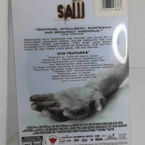 Saw (DVD 2005) Horror Movie - Picture 2 of 2